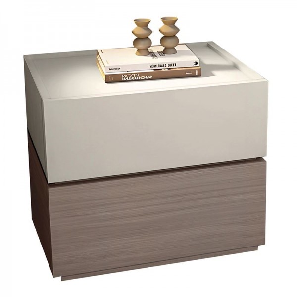VANITY Κομοδίνο, Αποχρώσεων Sonoma Oak & Cream, 60x40x45cm με Αποσπώμενα χρωματικά Μέρη Ε7351,2
