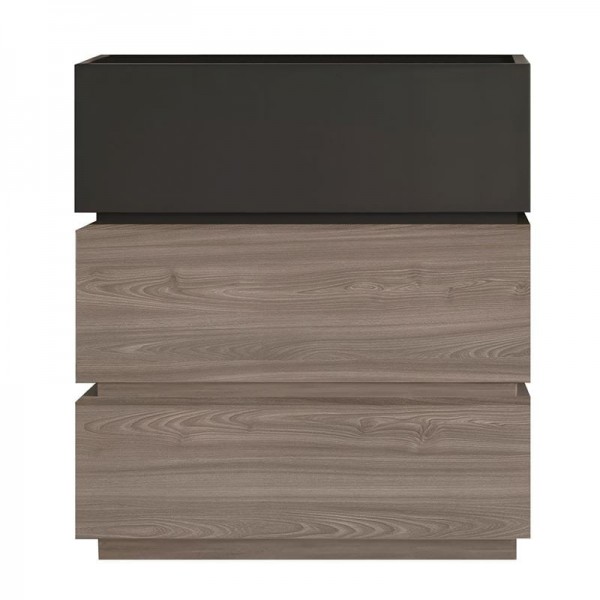 VANITY Συρταριέρα, με 3 Συρτ. Αποχρώσεων Sonoma Oak & Grey, 60x40x66cm με Αποσπώμενα χρωματικά Μέρη Ε7352,1