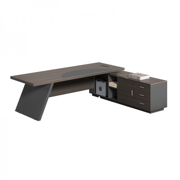 MASTER Γραφείο Δεξιά Γωνία, 160x80x75/160x40x62 cm Απόχρωση Grey Walnut ΕΟ925,R
