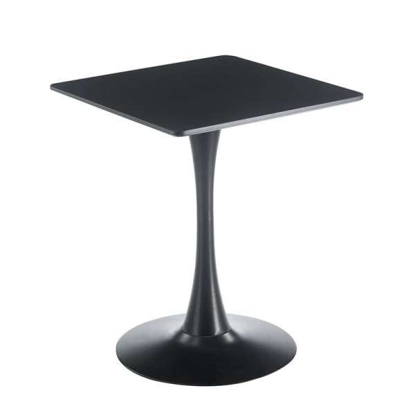 BREAK Τραπέζι MDF Μαύρο, 60x60cm H.75cm Βάση Μέταλλο Βαφή Μαύρο ΕΜ837,1