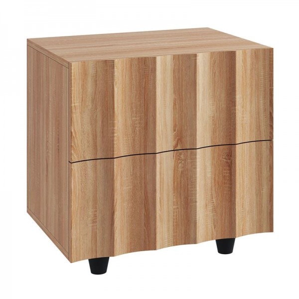 MOTION Κομοδίνο με 2 Συρτάρια, Απόχρωση Φυσικό