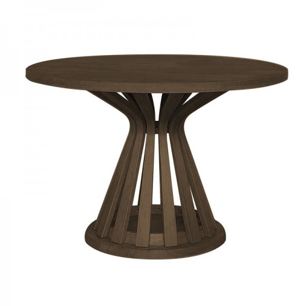 FABIO Τραπέζι Ροτόντα Τραπεζαρίας, MDF Απόχρωση Καρυδί