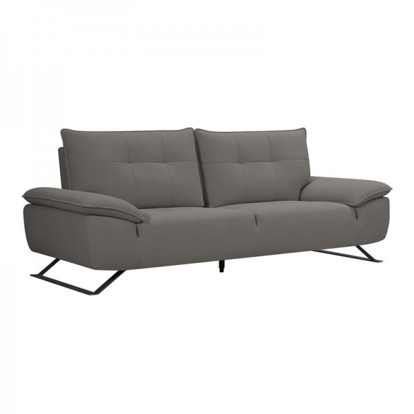 SELENA Καναπές 3-θέσιος Σαλονιού - Καθιστικού, Ύφασμα Γκρι, Μεταφερόμενη πλάτη