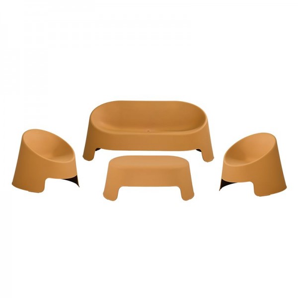 COLT Set Κήπου Καθιστικό: Τραπεζάκι + Καναπέ 2θέσιο + 2 Καρέκλες, PP-UV Κροκί