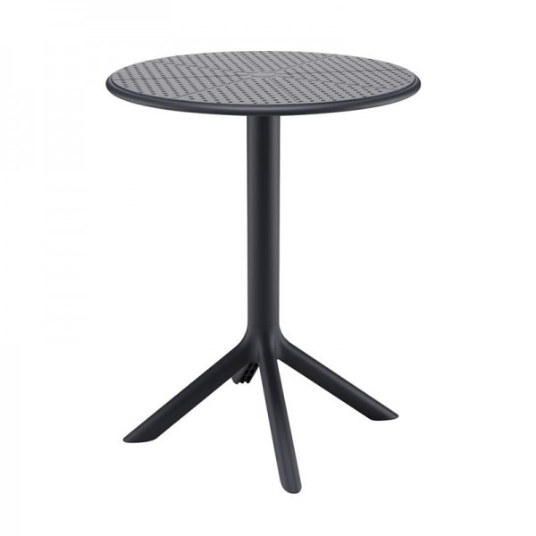 MODA-H Τραπέζι Κήπου - Βεράντας, PP - UV Protection, Απόχρωση Μαύρο