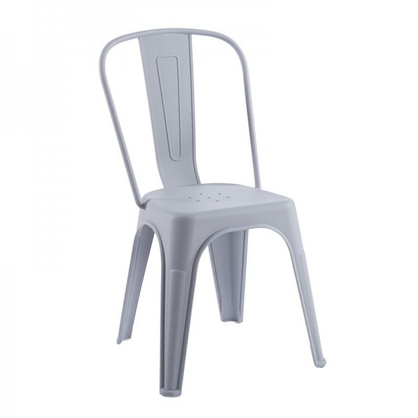 RELIX PP Καρέκλα Στοιβαζόμενη, PP Απόχρωση Γκρι