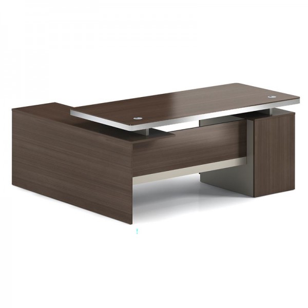 CONCEPT Γραφείο Αναστρέψιμη Γωνία, Απόχρωση Καρυδί - Μπεζ