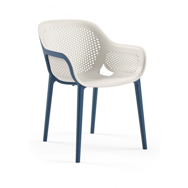 Atra πολυθρόνα pp SAX BLUE-COOL GREY 53x54x82.5(67/45)cm