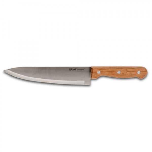 NAVA Aνοξείδωτο ατσάλινο μαχαίρι του Chef "Terrestrial" με ξύλινη λαβή 33cm 10-058-041