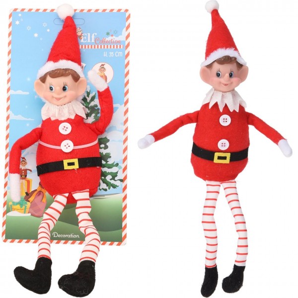 Ξωτικο Με Στολη Αγιου Βασιλη 35Εκ