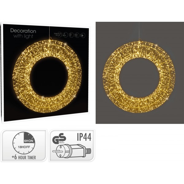 ΔΙΑΚΟΣΜΗΤΙΚΟ ΣΤΕΦΑΝΙ ΜΕ 1440LED WARM WHITE 50CM AMZ105010