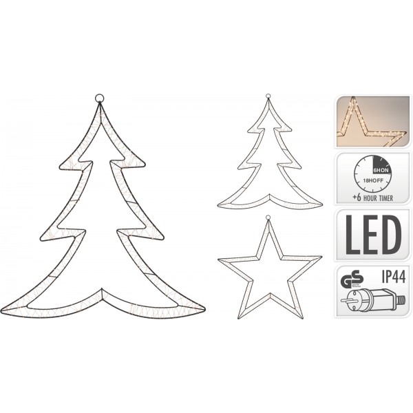 XMAS LED ΚΡΕΜΑΣΤΟ WW ΣΕ 2 ΣΧΕΔΙΑ AMZ111100