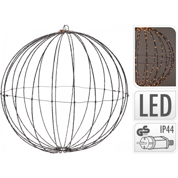 ΦΑΝΑΡΙ ΜΑΥΡΟ 400LED 60CM ΘΕΡΜΟ ΦΩΣ AX2200240