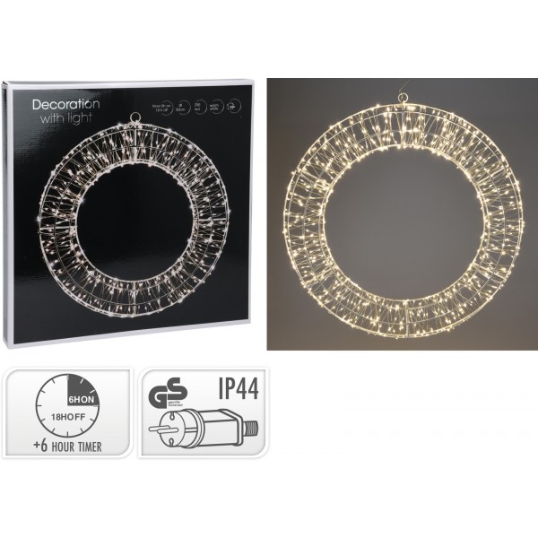 ΔΙΑΚΟΣΜΗΤΙΚΟ ΣΤΕΦΑΝΙ ΜΕ 720LED WARM WHITE 50CM AX5310610