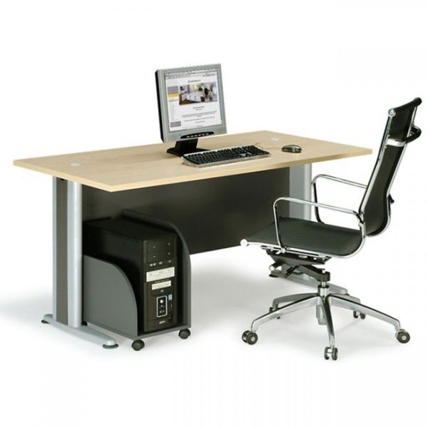 Basic Γραφείο 180x80x75cm/Dark Grey-Beech ΕΟ998