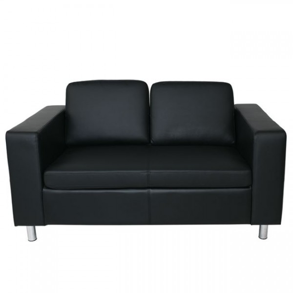 Alamo καναπές 2θέσιος 145x85x82cm PU/Μαύρο Ε990,12