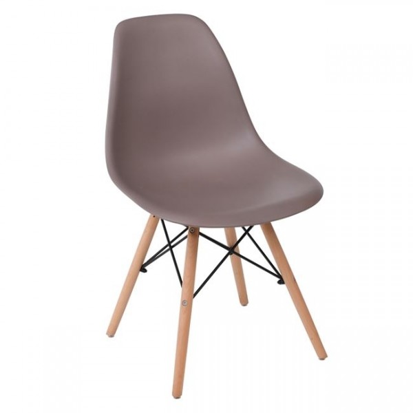 Art Wood καρέκλα 46x53x81cm Ξύλο/PP Sand Beige ΕΜ123,9P