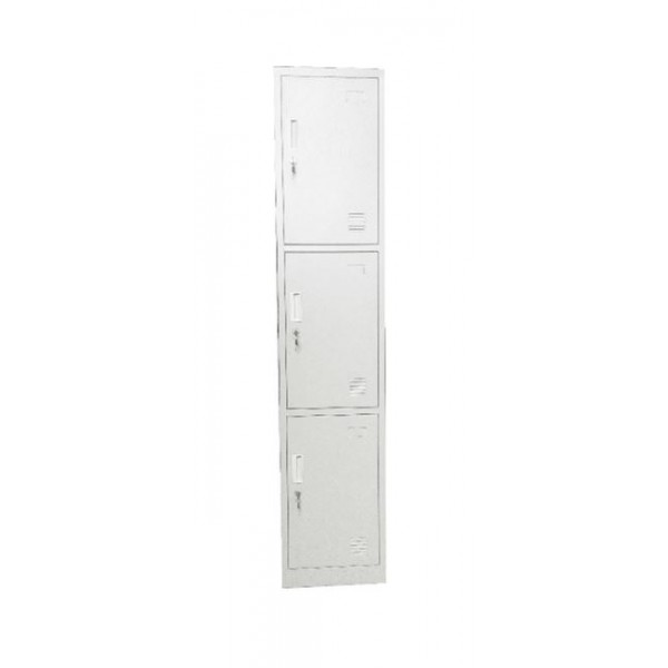 Locker 3 θέσεων 38x45x185cm Μεταλλικό/Λευκό Ε6006