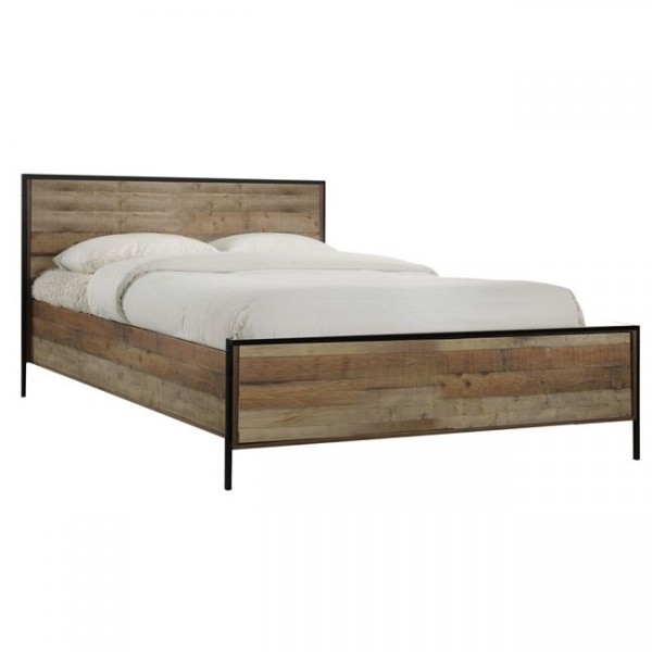 Pallet Κρεβάτι Διπλό 167x204x100cm Antique Oak Ε8431