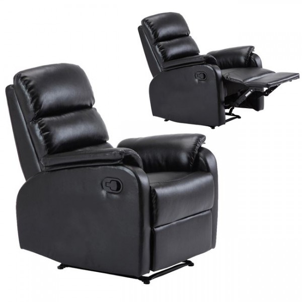 Comfort Πολυθρόνα Relax 79x97x101cm PU Μαύρο Ε9732,2