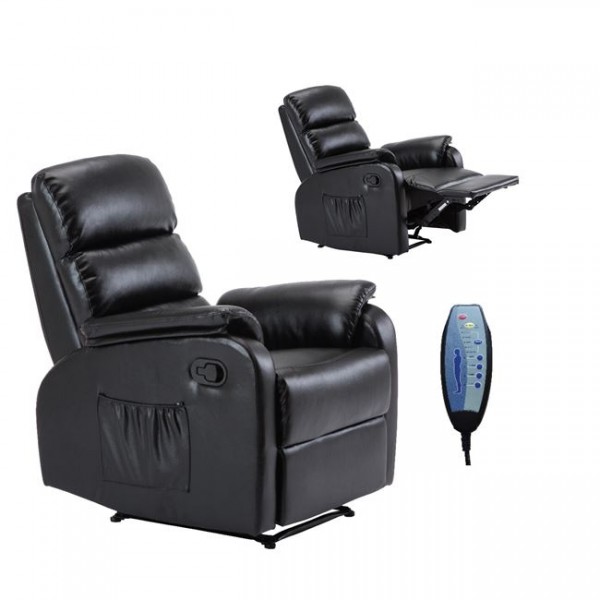 Comfort Massage Πολυθρόνα 79x97x101cm Relax PU Μαύρο Ε9733,2