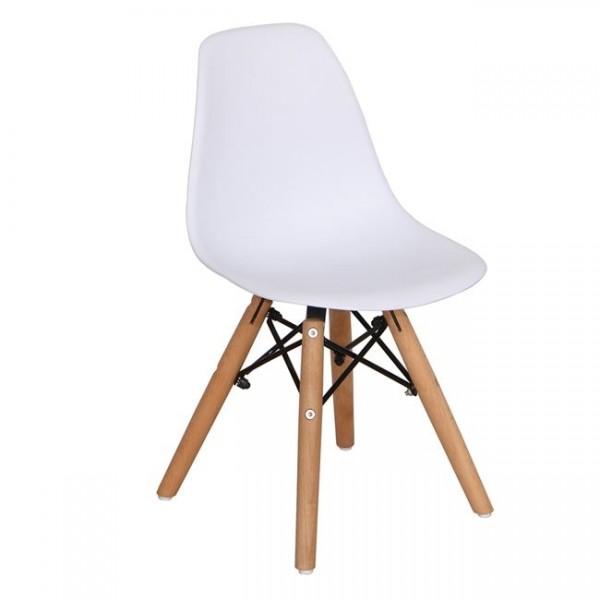 ART Wood Kid Καρέκλα 32x34x57cm Ξύλο / PP Άσπρο ΕΜ123,ΚW