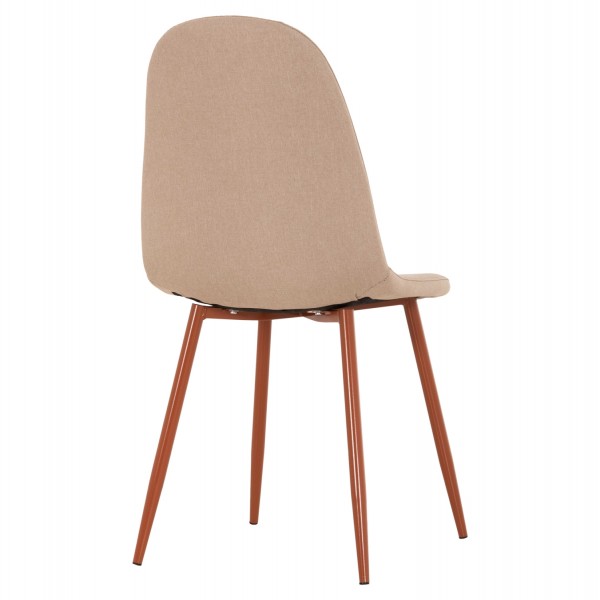 ΚΑΡΕΚΛΑ LEONARDO HM00100.07 ΥΦΑΣΜΑ ΜΠΕΖ ΚΑΙ ΜΕΤΑΛΛΙΚΑ ΠΟΔΙΑ 45Χ47Χ87 εκ.