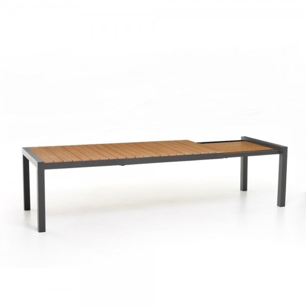 SANTORINI ΤΡΑΠΕΖΙ ΕΠΕΚΤΕΙΝΟΜΕΝΟ 160/223x95x75CM ΑΛΟΥΜΙΝΙΟ ΑΝΘΡΑΚΙ 0991-38/SM