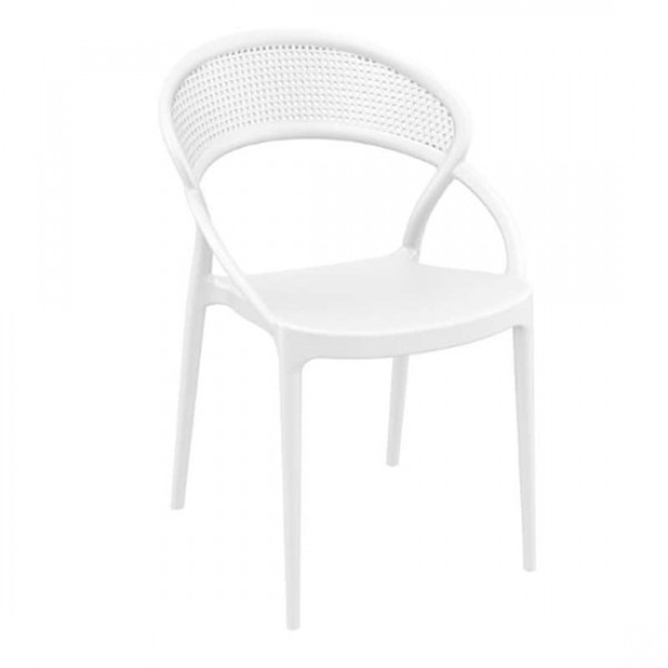 Sunset λευκή καρέκλα PP 54x56x82cm 20.0194