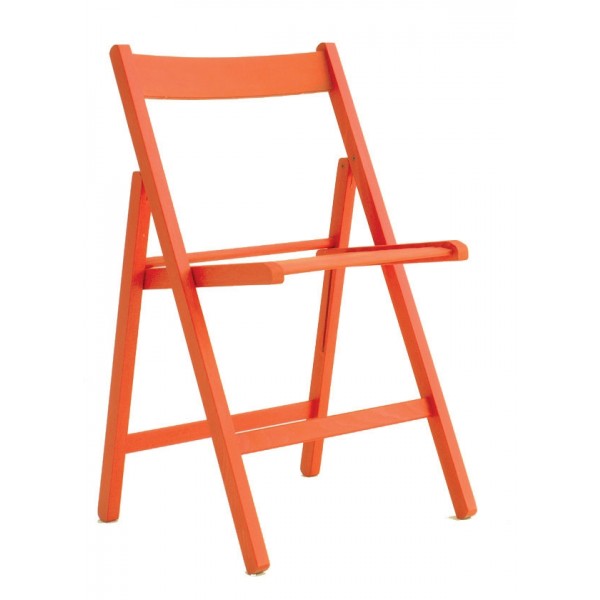 Tre Καρέκλα 42.5X47.5X79CM Ξύλινη Σπαστή Πορτοκαλί 01L.ARANCIO.TE