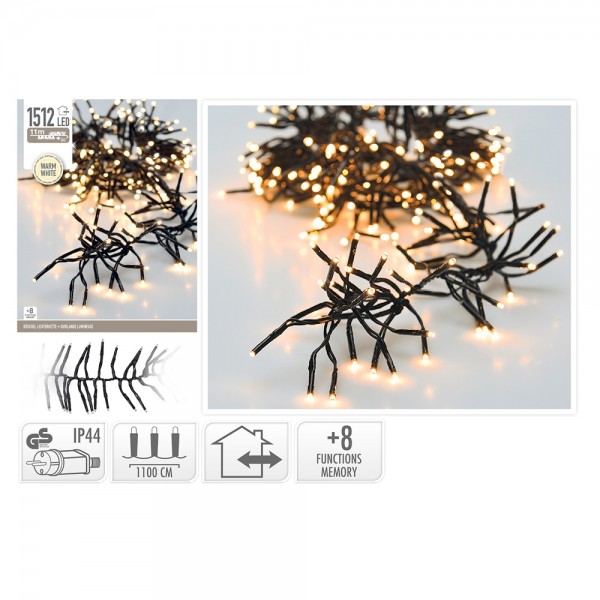 Φωτάκια Cluster 1512 Led Warm White AX9502250