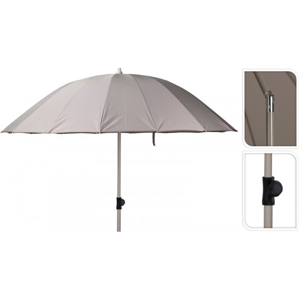 ΟΜΠΡΕΛΑ ΚΗΠΟΥ ΓΚΡΙ 220CM