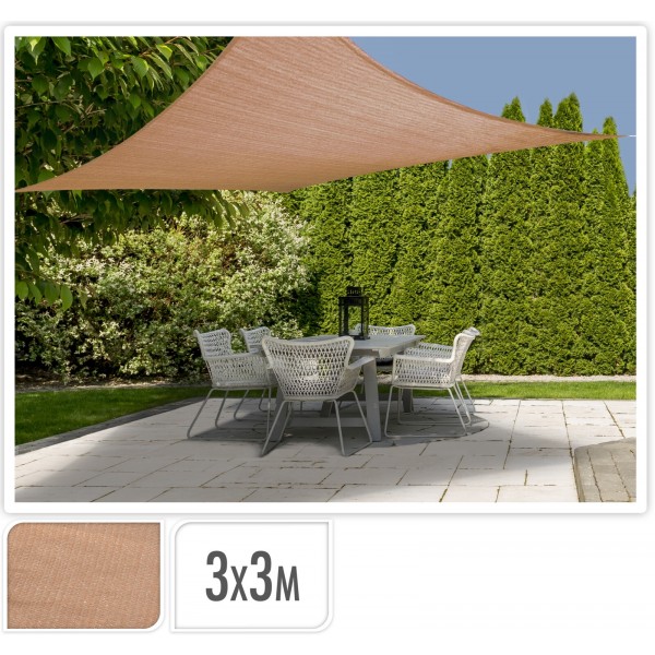 ΠΑΝΙ ΣΚΙΑΣΗΣ ΤΕΤΡΑΓΩΝΟ ΧΡΩΜΑ ΤΗΣ ΑΜΜΟΥ 3x3m X66100320