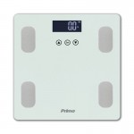 PRIMO Ζυγαριά Σώματος Λιπομετρητής PRBS-40464 Primo 180Kg Υάλινη Λευκή/Inox 400464