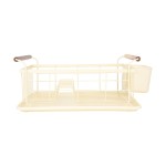 ΠΙΑΤΟΘΗΚΗ ALLURE ΜΕΤΑΛΛΙΚΗ ΜΕ ΞΥΛΙΝΕΣ ΛΑΒΕΣ IVORY 01-24925