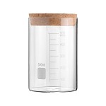 ΔΟΧΕΙΟ ΑΠΟΘΗΚΕΥΣΗΣ ΓΥΑΛΙΝΟ 500ml ΜΕ ΚΑΠΑΚΙ ΦΕΛΛΟΥ 01-25076
