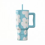 ΘΕΡΜΟΣ STRAW TUMBLER XL SAVE THE AEGEAN 900ml BLUE DAISY 01-41618