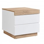 CASA ΚΟΜΟΔΙΝΟ 2ΣΥΡΤΑΡΙΑ ΛΕΥΚΟ ΦΥΣΙΚΟ 50x50xH50cm 09-2049