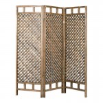 Παραβάν Locky pakoworld ξύλο αντικέ φυσικό 150x2x160εκ 120-000392