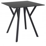 MAX ΤΡΑΠΕΖΙ 70Χ70Χ74εκ. BLACK LAMINATE 12mm 20.0823
