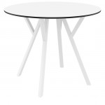 MAX ΤΡΑΠΕΖΙ Φ90Χ74εκ. WHITE LAMINATE 12mm 20.0824