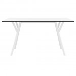 MAX ΤΡΑΠΕΖΙ 140X80Χ74εκ. WHITE LAMINATE 12mm 20.0826