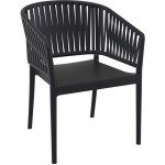 PORTOFINO BLACK ΠΟΛΥΘΡΟΝΑ PP 58X58X80cm 20.0872
