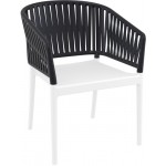PORTOFINO WHITE/BLACK ΠΟΛΥΘΡΟΝΑ PP 58X58X80cm 20.0878