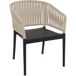 PORTOFINO BLACK/TAUPE ΠΟΛΥΘΡΟΝΑ PP 58X58X80cm 20.0880