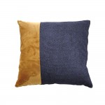 Glam διακοσμητικό μαξιλάρι βελούδο μπλε/χρυσό 45x45cm