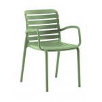 Parma πολυθρόνα pp GREEN ΣΤΟΙΒΑΖΟΜΕΝΗ 56x56x82(47)cm