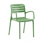 Notte πολυθρόνα pp GREEN στοιβαζόμενη 56x56x82(47)cm 