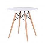 Art Wood Tραπέζι D.80xH74cm Λευκό MDF Ε7083,1