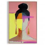 ΠΙΝΑΚΑΣ ΣΕ ΚΑΜΒΑ PINK YELLOW ABSTRACT 78Χ118ΕΚ